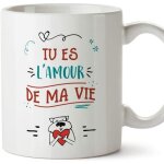 Mug - tasse saint valentin (je taime) - tu es lamour de ma vie - ides cadeaux romantique pour amoureux ...