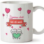 Mug tasse saint valentin (je taime) - lamour cest toi et moi - id�es cadeaux romantique pour amoureux ...