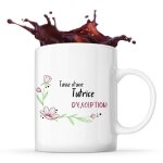 Mug - tutrice dexception - tasse en c�ramique - 325 ml - compatible lave - vaisselle - design imprim� ...