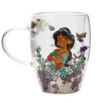 Mug disney mug en verre jasmine decoratif floral