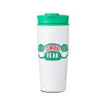 Mug de voyage - pyramid international - central perk - 450ml - vert - cylindrique