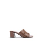 Mules en simili � bride large ajour�e. mod�le avec semelle int�rieure rembourr�e. pour femme - tongs ...