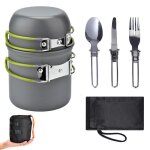 Multi - pcs kit de cuisine de camping 1 - 2 personnes kit de casseroles et po�les ultra - l�ger compact ...