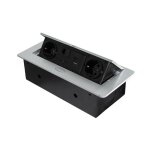 Multiconnecteur - emuca - atom 26 a + c - usb hdmi rj45 - bureau maison - aluminium peint Multiconnecteur - emuca - atom 26 a + c - usb hdmi rj45 - bureau maison - aluminium peint