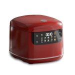 Multicuiseur �lectrique multifonction 2l 10 programmes minuterie rev�tement antiadh�sif 400w rouge