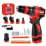 Multifonctionnel kit de perceuse - visseuse sans filteeno 18 v brushless syst�me multi - t�tes 20 + 3 ...