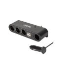 Multiprise allume - cigare voiture 4 prises avec port usb - 12v / 24v - puissance 60w - chargeur usb ...