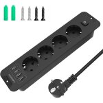 Multiprise encastrable pd 20w 4 prises encastrable plan de travail avec 2 usb - a et 2 type - c multiprise ...