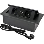 Multiprise encastrable plan de travailbloc prise escamotable avec 2 prises et port usb et port typec1. ...