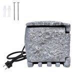 Multiprise de jardin - hengmei - aspect pierre - 4 prises de terre - tanche ip44