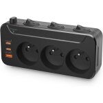 Multiprise murale avec usb c - suteo - charge rapide - 3 prises fran�aises avec terre - interrupteur ...