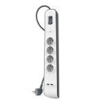 Multiprise parafoudre belkin - 4 prises et 2 ports usb2. 0 - 525 joules de protection Multiprise parafoudre belkin - 4 prises et 2 ports usb2. 0 - 525 joules de protection
