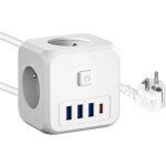 Multiprise usb prise multiple cube prise murale 3 usb et 1 c chargeur prise 1. 5m rallonge avec 3 ac ... Multiprise usb prise multiple cube prise murale 3 usb et 1 c chargeur prise 1. 5m rallonge avec 3 ac ...