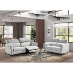 Mumbai - canap�s relax 3 places electrique et 2 places fixe gris clair