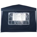 Mur fentre pour tonnelle pliante bleu 3x3 m