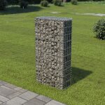 Mur en gabion - acier galvanis - 50 x 20 x 100 cm - couleur argent - capacit de charge 1400 kg / m ...
