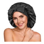 Bonnet de nuit en soie - m�rier - doux - respirant - ajustable