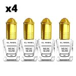 Musc slim el nabil lot de 4 ? parfum concentr� roll - on musc blanc 5ml
