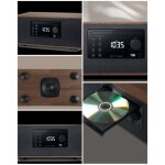 Muse radio cd r�tro vintage bluetooth fm cd / mp3 usb nfc 60w - bois / noir