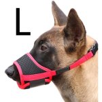 Museli�re pour chien - nylon souple - rouge - taille l - anti - aboiement - confortable et respirant