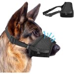 Muselire chien avec muselire rglable museliere anti aboiement en maille respirante autocollante boucle ...
