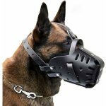 Museli�re en cuir pour chien ? taille l pour berger allemand et doberman ? masque anti - morsure pour ...