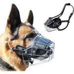 Museli�re en m�tal - jzsh - noir - pour grands chiens - s�curit� et confort