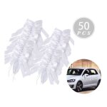 N?uds de ruban - 50pcs - satin blanc - 22cm - pour mariage et d�coration