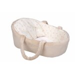 Nacelle pour poup�e - arias - collection elegance - beige avec fleurs - coussin inclus - matelas inclus ...