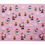 Nail art - stickers nol : pre nol flocons bougies