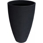 Nampook pot de fleur capri rond 44 x 70 cm plastique noir