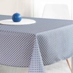 Nappe - 2009 - ovale - 2m40 x 1m50 - bleu - anti tache et infroissable Nappe - 2009 - ovale - 2m40 x 1m50 - bleu - anti tache et infroissable