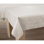 Nappe anti - taches damasse ecru