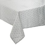 Nappe anti - tache etnik gris 140x240cm - atmosphera createur dinterieur