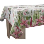 Nappe rectangulaire ipom�e 150 x 300 cm - polyester anti - taches d�perlant rose