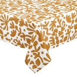 Nappe anti - tache jolan jaune ocre 140x240cm - atmosphera createur dinterieur