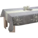 Nappe anti - taches lotus ecru taille rectangle 120x150 cm