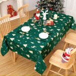 Nappe anti - taches no�l nappe carr� imperm�able lavable pour f�te cuisine et salle � manger ext�rieure ...