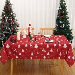 Nappe anti - taches no�l nappe carr� imperm�able lavable pour f�te cuisine et salle � manger ext�rieure ...