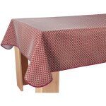 Nappe de table - le linge de jules - paon bordeaux - anti - taches - d�perlant - rectangulaire 150x240 ...