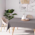 Nappe anti taches rectangle 140x200 cm alix gris par soleil docre
