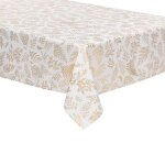 Nappe - f��ric - rectangulaire - 140x240 cm - antitache - feuillages dor�s