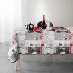 Nappe antitache rectangulaire - 150 x 240 cm - caf & th - gris