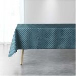 Nappe antitache rectangulaire - 150 x 240 cm - art d�co bleu - bleu