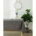 Nappe antitache unie anthracite rectangulaire 145 x 240 cm Nappe antitache unie anthracite rectangulaire 145 x 240 cm