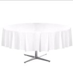 Nappe blanche ronde - diam�tre 3m - dimensions 140x300cm