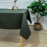 Nappe carrée et enduite antitache vert olive 180x180 cm Nappe carrée et enduite antitache vert olive 180x180 cm