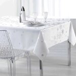 Nappe - constellation - blanc argent - 240x150 cm - anti tache - infroissable