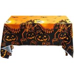Nappe de décoration dhalloween - imperméable - 137x180cm - pvc - orange - rectangulaire Nappe de décoration dhalloween - imperméable - 137x180cm - pvc - orange - rectangulaire