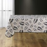 Nappe carree 150 x 150 cm polyester imprime alma noir